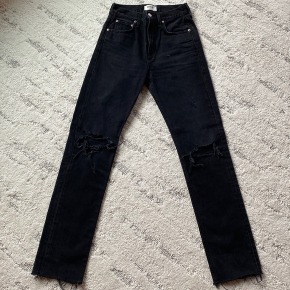 Agolde Cherie High waisted jeans size 24 WORN ONE TIME - Picture 2 of 6